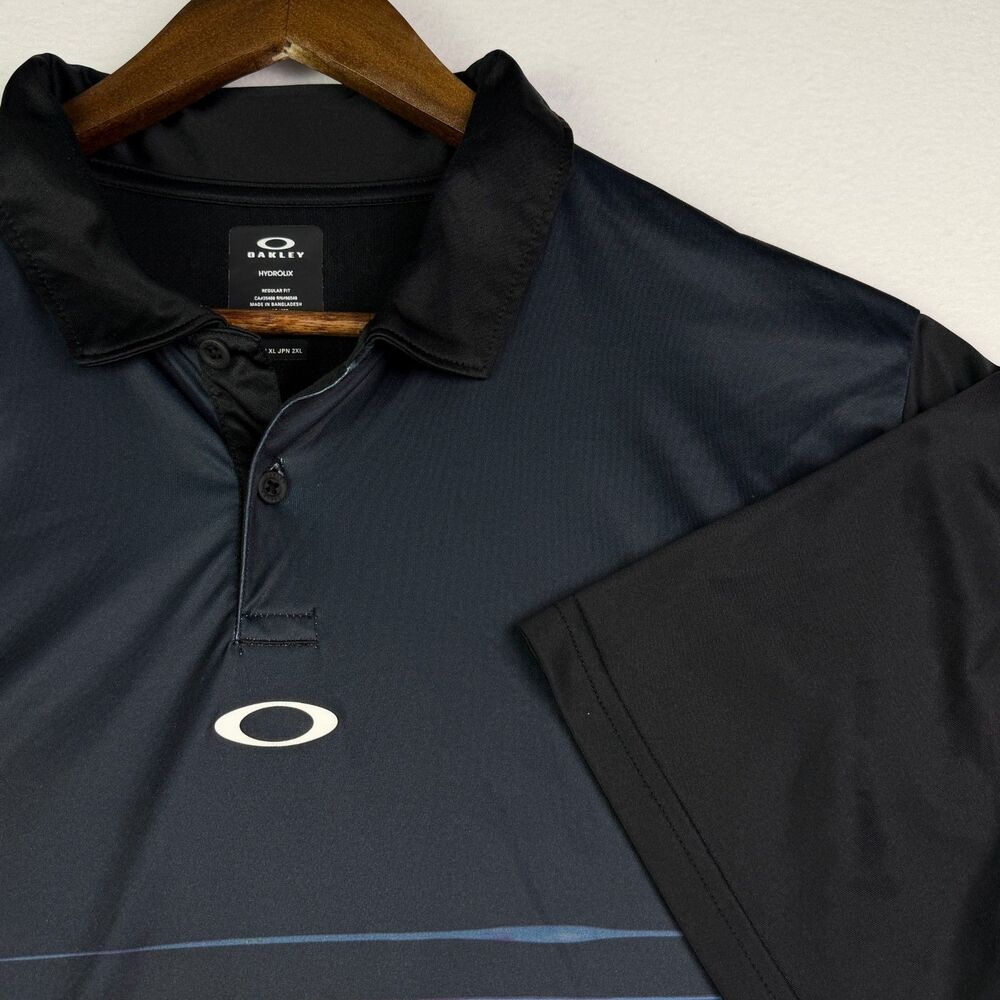 Oakley Hydrolix Golf Polo Shirt XL Black Performance